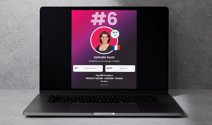 Nathalie Scott classée Top 6 par Favikon